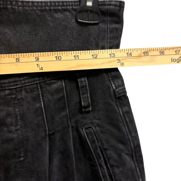 Re/Done 80s Fold Over High-Rise Jeans Vintage Noir Size 25 - Picture 6 of 8